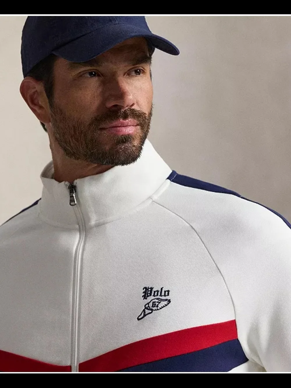 Polo Ralph Lauren Men's Big & Tall Double-Knit Track Polo Logo Jacket Size XLT